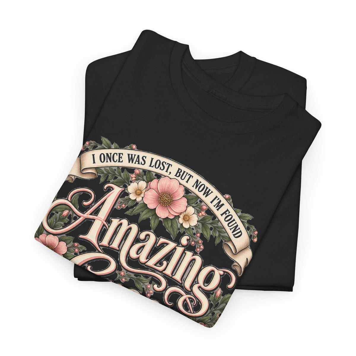Amazing Grace Floral T-Shirt — Vintage Christian Faith Tee