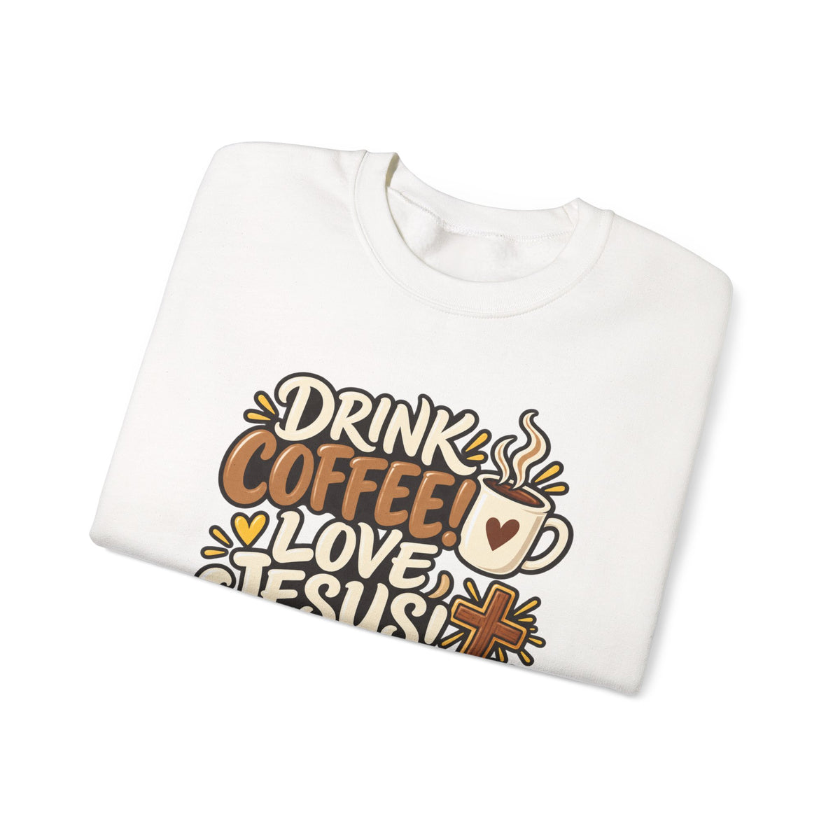 Coffee, Jesus & Be Happy Crewneck Sweatshirt