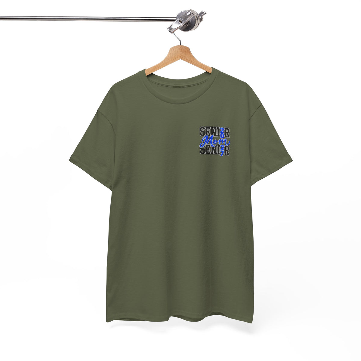 Senior Mom 2027 T-Shirt — Back Print Proud Senior Parent Tee