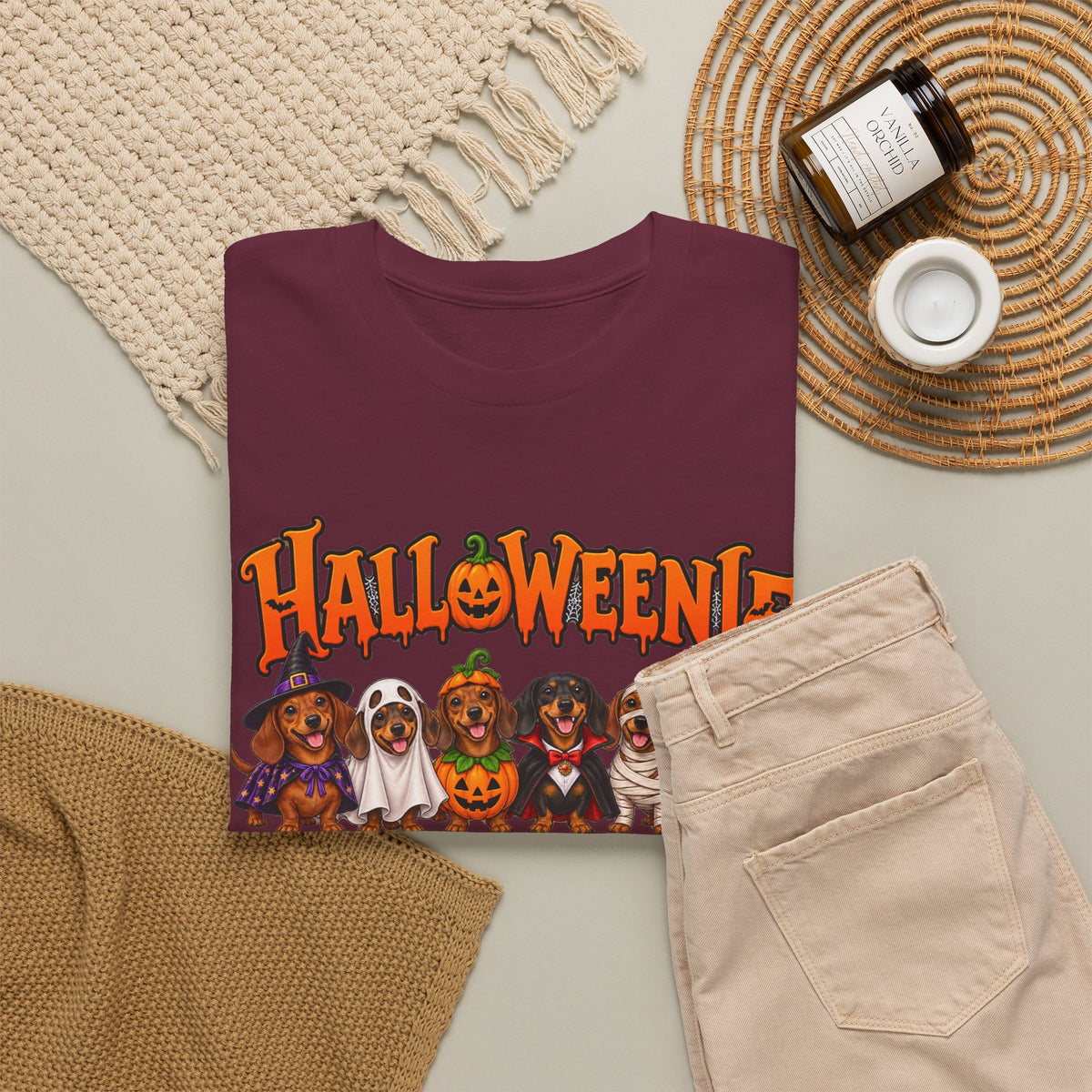 Halloweenie Dachshund T-Shirt | Halloween Dog Graphic