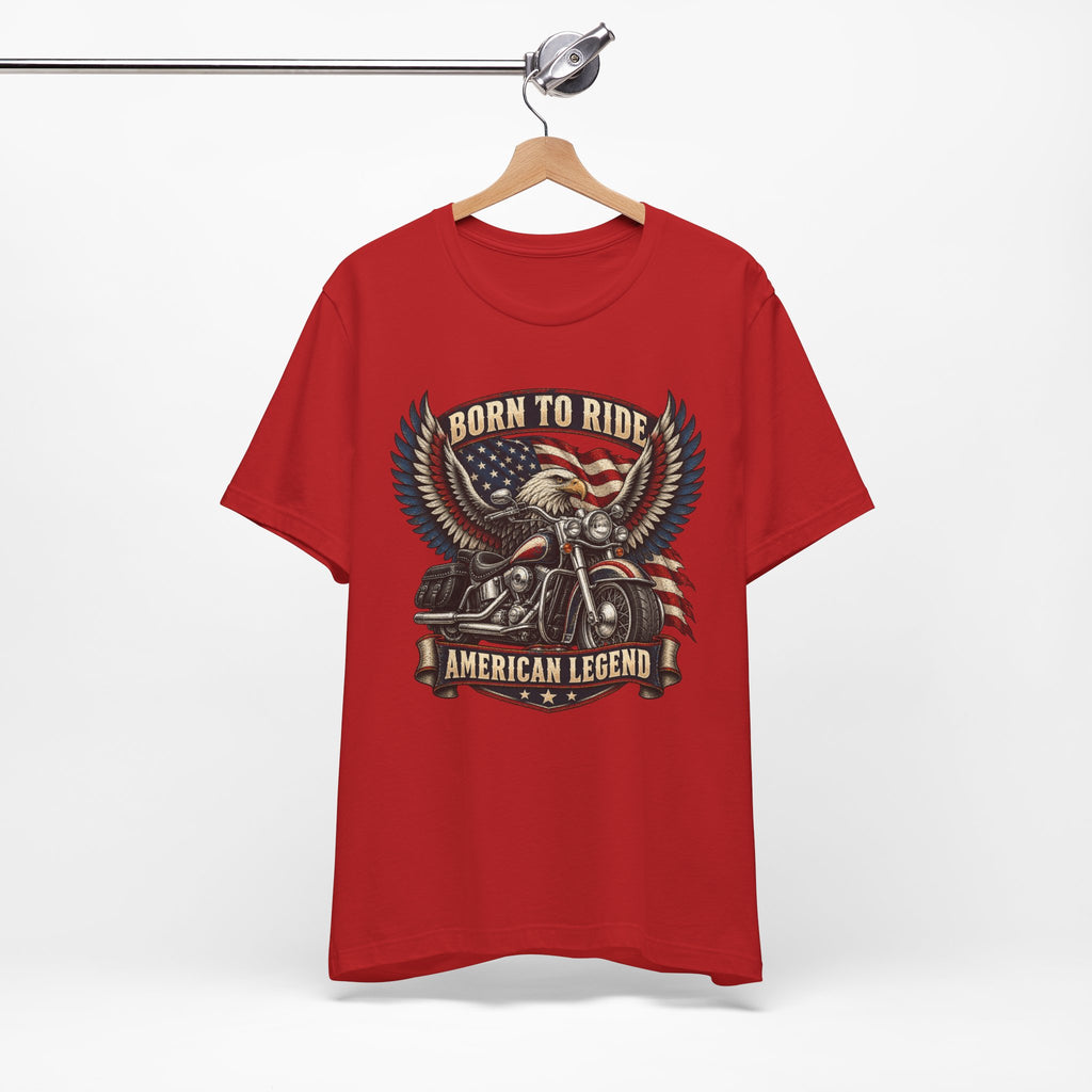 Born to Ride Eagle Motorcycle Tee — American Legend Patriotic T-Shirt
