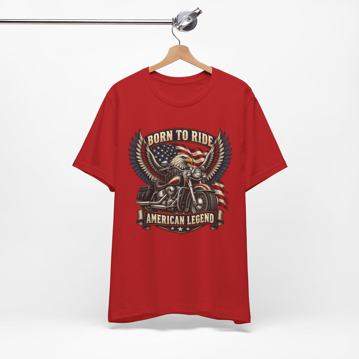 Born to Ride Eagle Motorcycle Tee — American Legend Patriotic T-Shirt