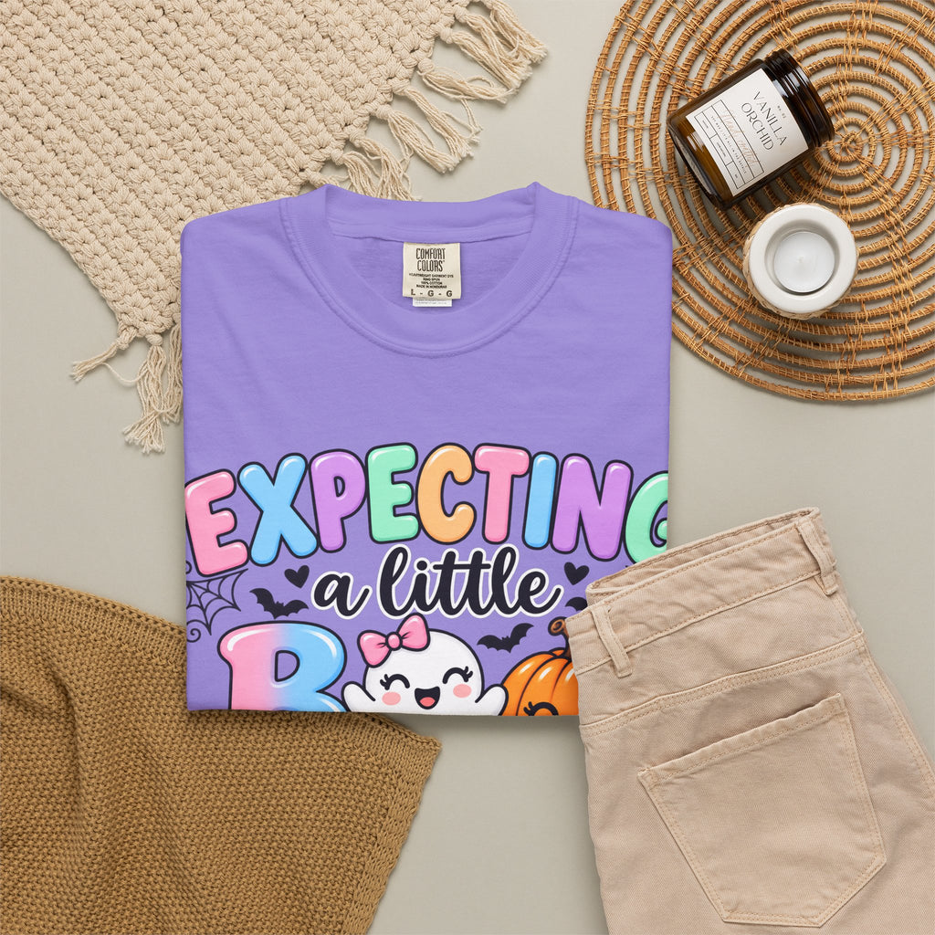 Expecting a Little Boo Maternity T-Shirt — Cute Halloween Pregnancy Tee