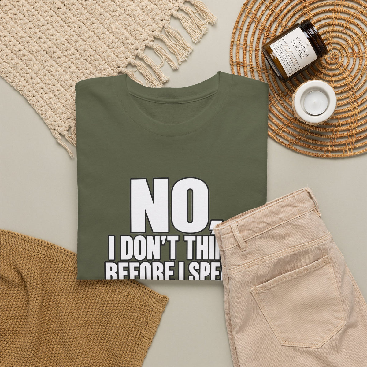 T‑Shirt — "No, I Don't Think Before I Speak That Would Ruin the Surprise" Funny Quote Tee