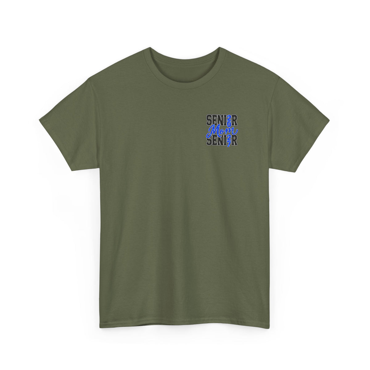 Senior Mom 2027 T-Shirt — Back Print Proud Senior Parent Tee