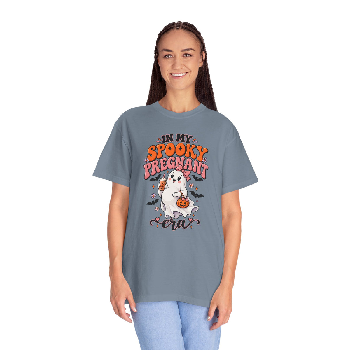 Pregnant Halloween T-Shirt — "In My Spooky Pregnant Era" Cute Ghost Maternity Tee