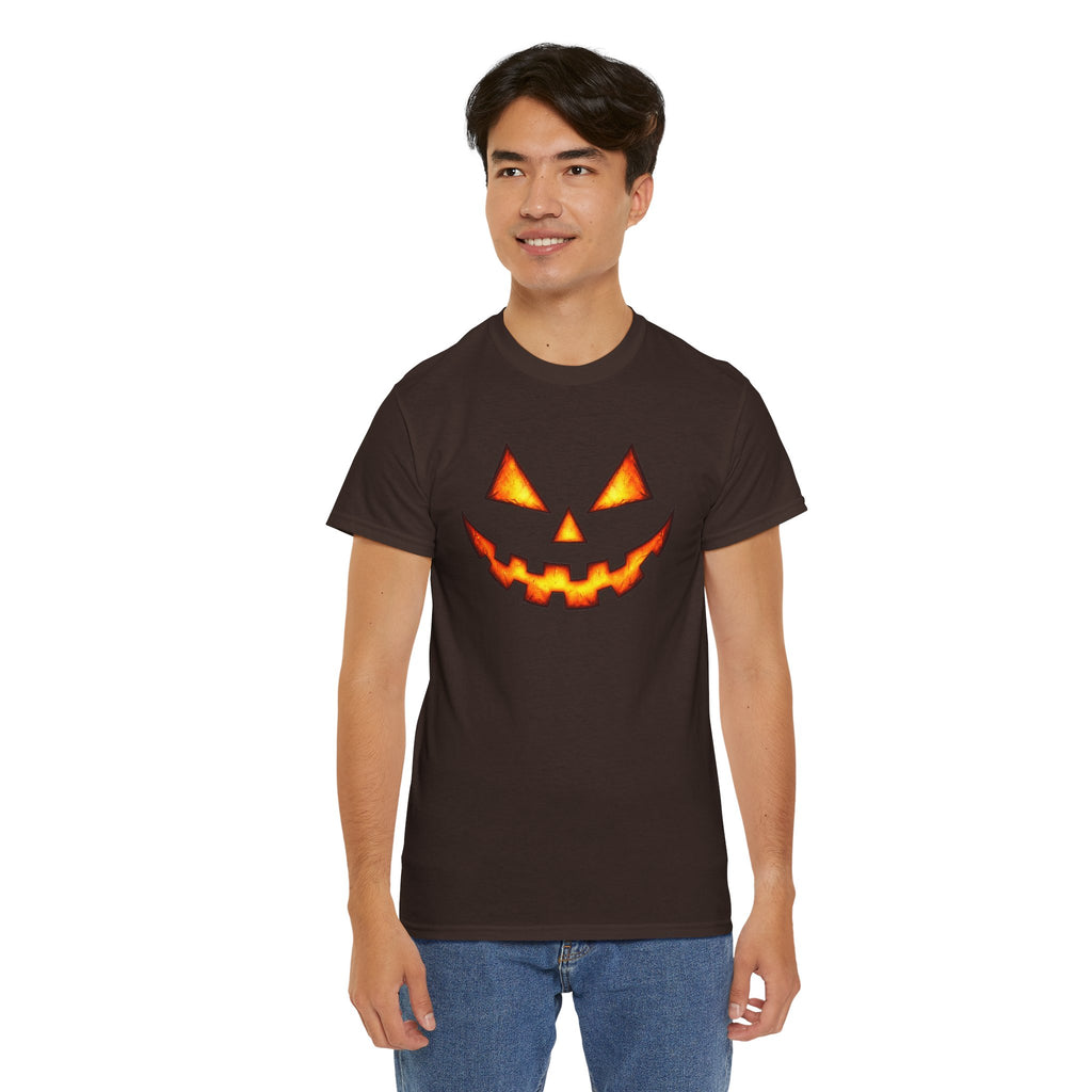 Jack-O'-Lantern Pumpkin Scary Face T-Shirt — Halloween Horror Costume Tee