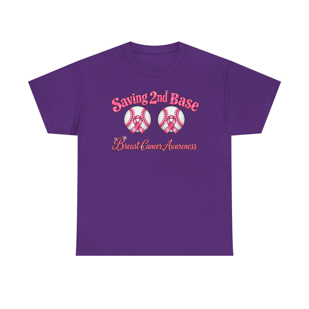 Saving 2nd Base Breast Cancer Awareness T-Shirt