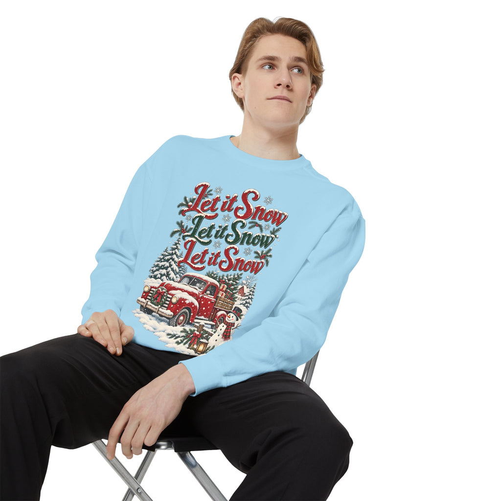 Let It Snow Vintage Truck Sweatshirt
