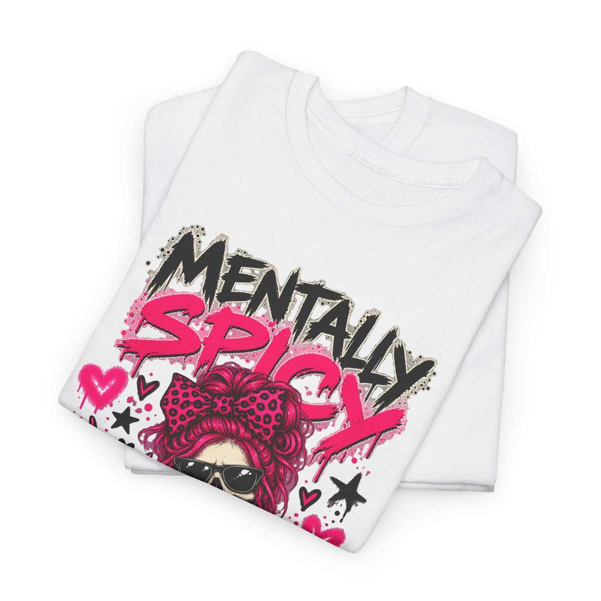 Mentally Spicy Skeleton Graphic T-Shirt