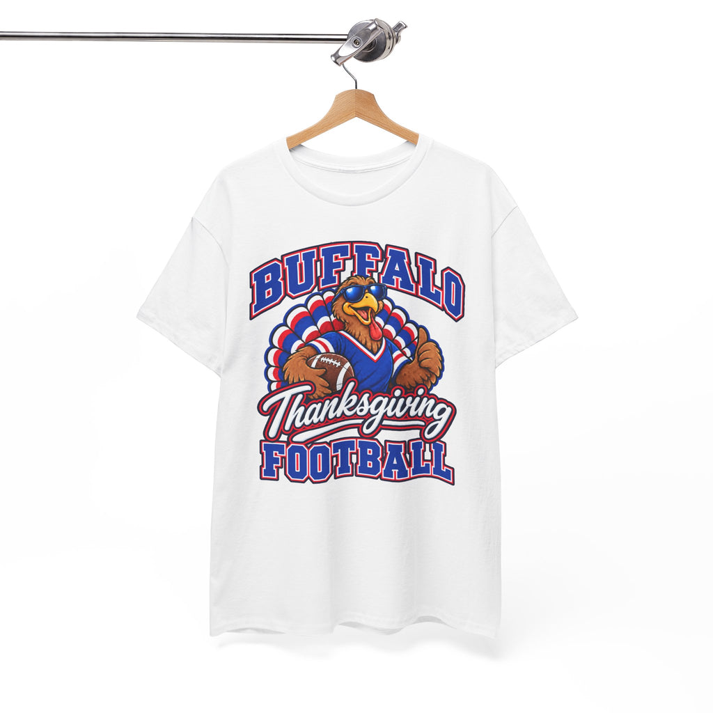 Buffalo Thanksgiving Football T-Shirt — Turkey Mascot Game Day Tee
