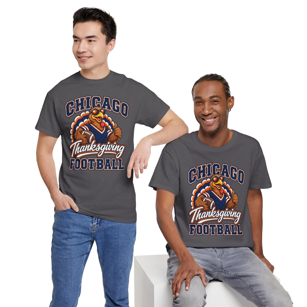 Chicago Thanksgiving Football T-Shirt — Turkey Mascot Game Day Tee