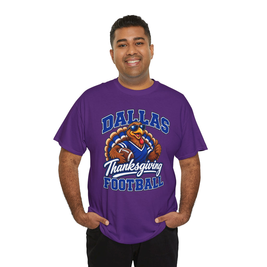 Dallas Thanksgiving Football T-Shirt — Turkey Mascot Game Day Tee