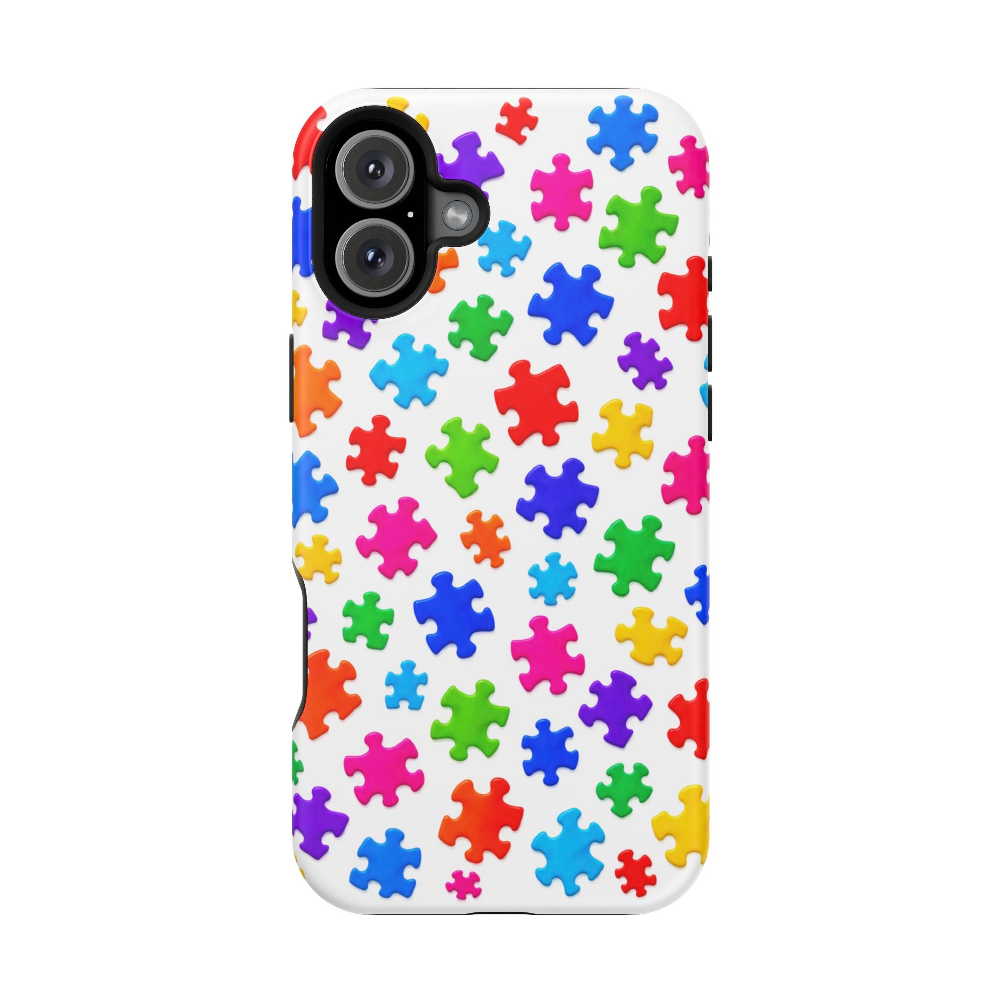 Autism Puzzle Pattern Magnetic Impact-Resistant Phone Case