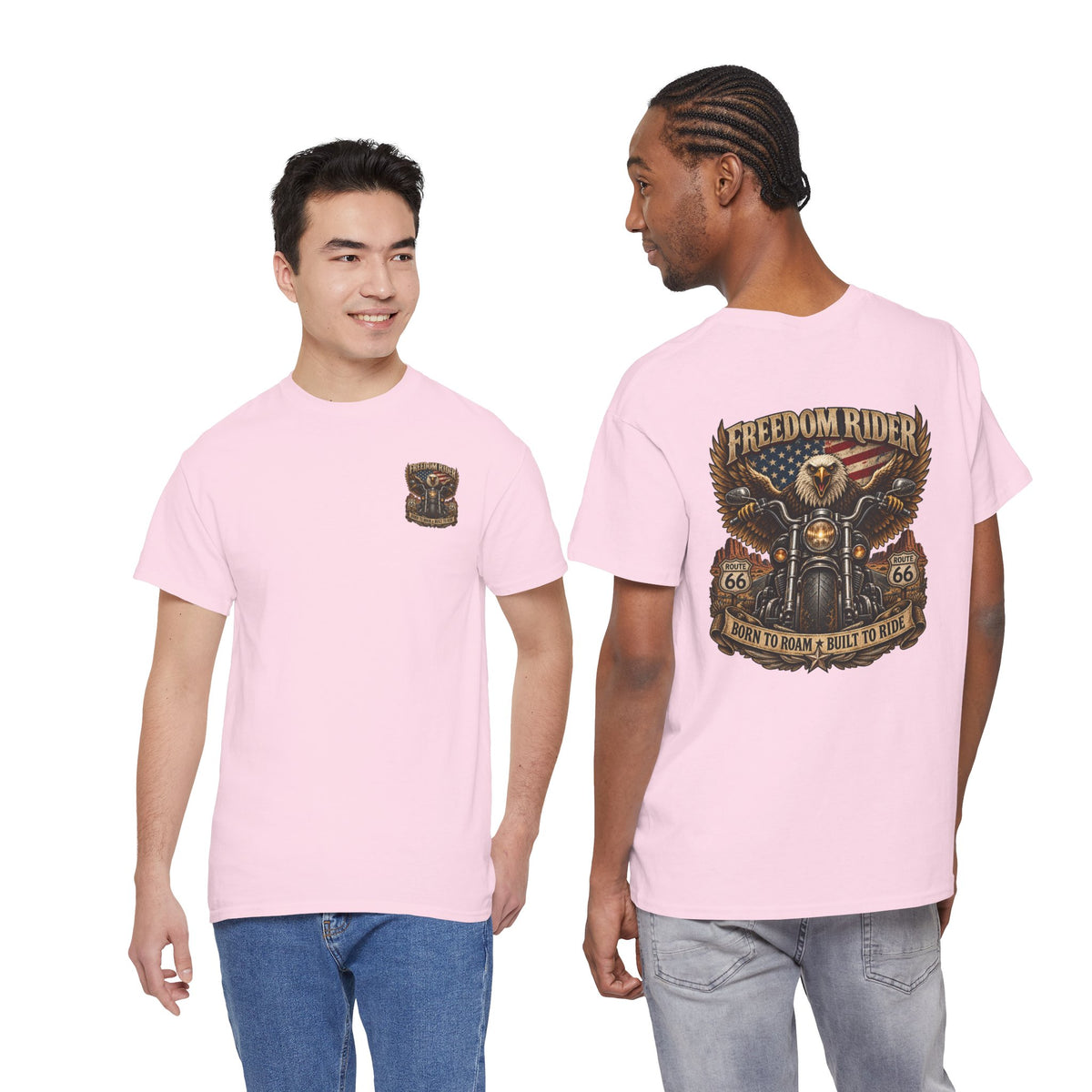 Freedom Rider Motorcycle T‑Shirt — Born to Roam Vintage Biker Tee