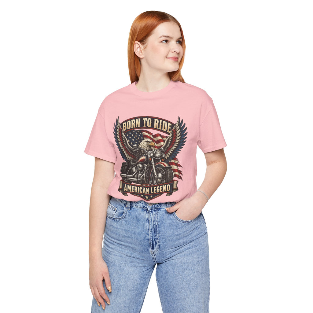 Born to Ride Eagle Motorcycle Tee — American Legend Patriotic T-Shirt