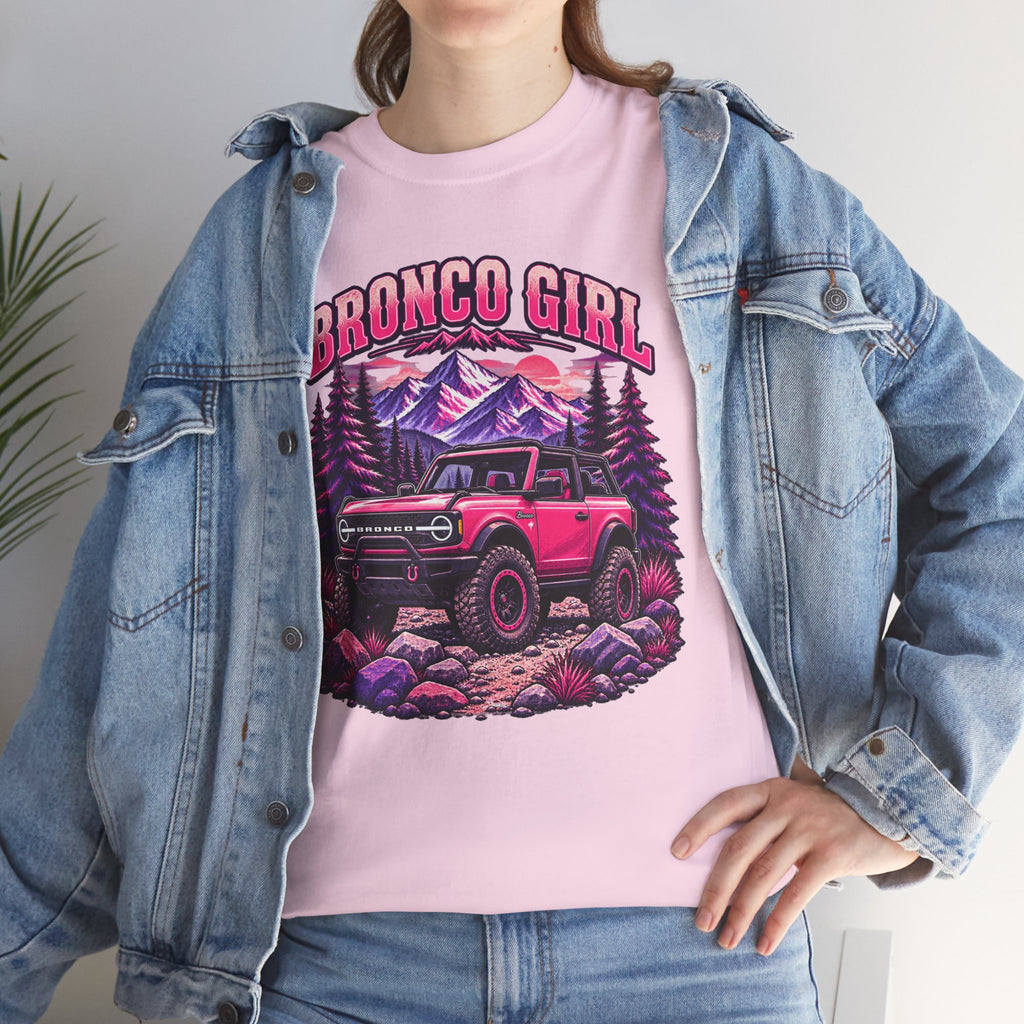 Bronco Girl T-Shirt – Pink Off-Road Truck Graphic Tee