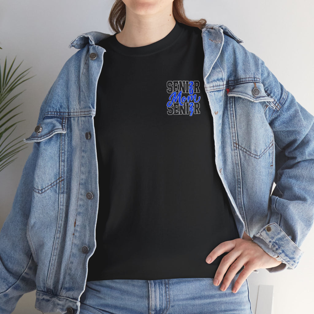 Senior Mom 2027 T-Shirt — Back Print Proud Senior Parent Tee