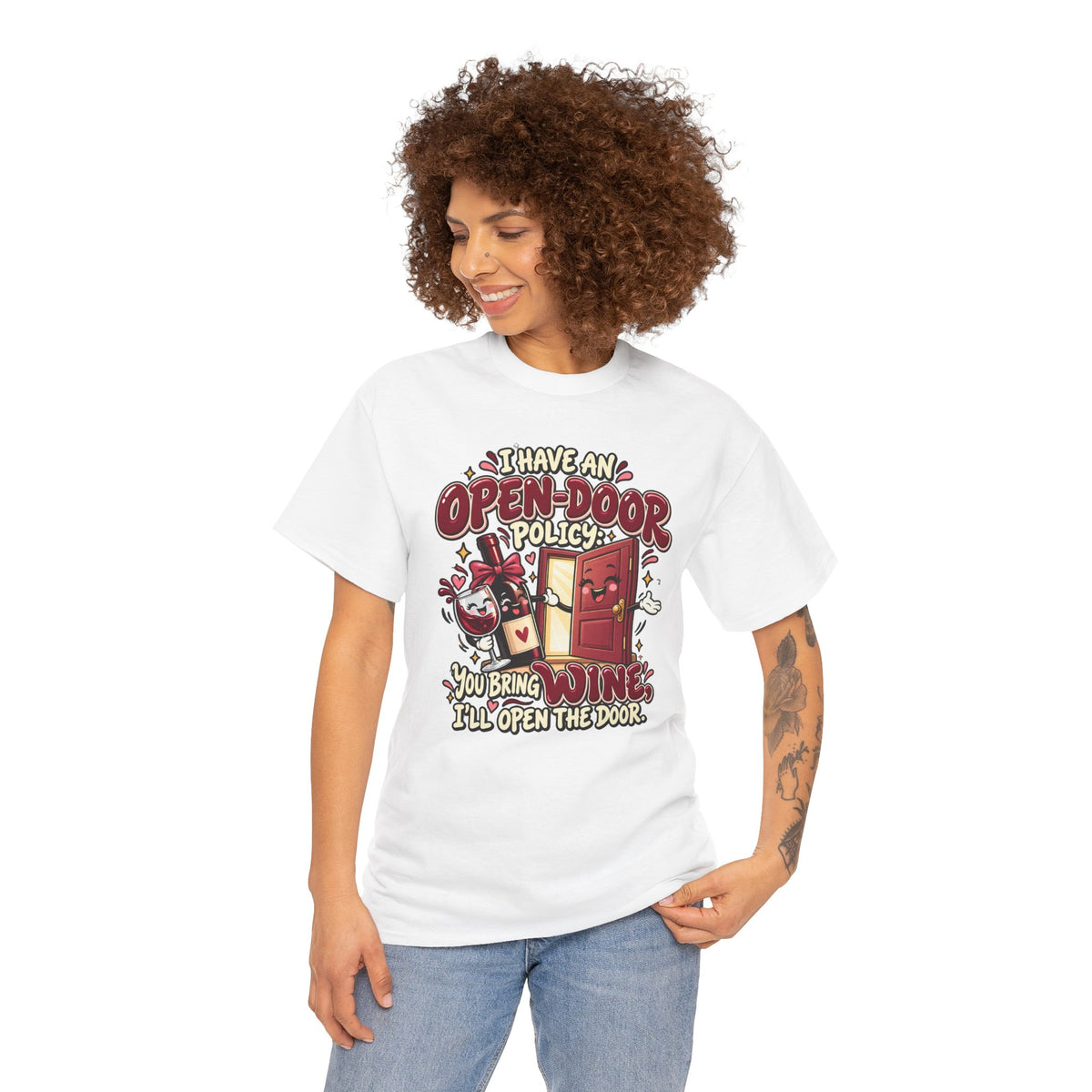 Open-Door Policy Wine Lover T-Shirt