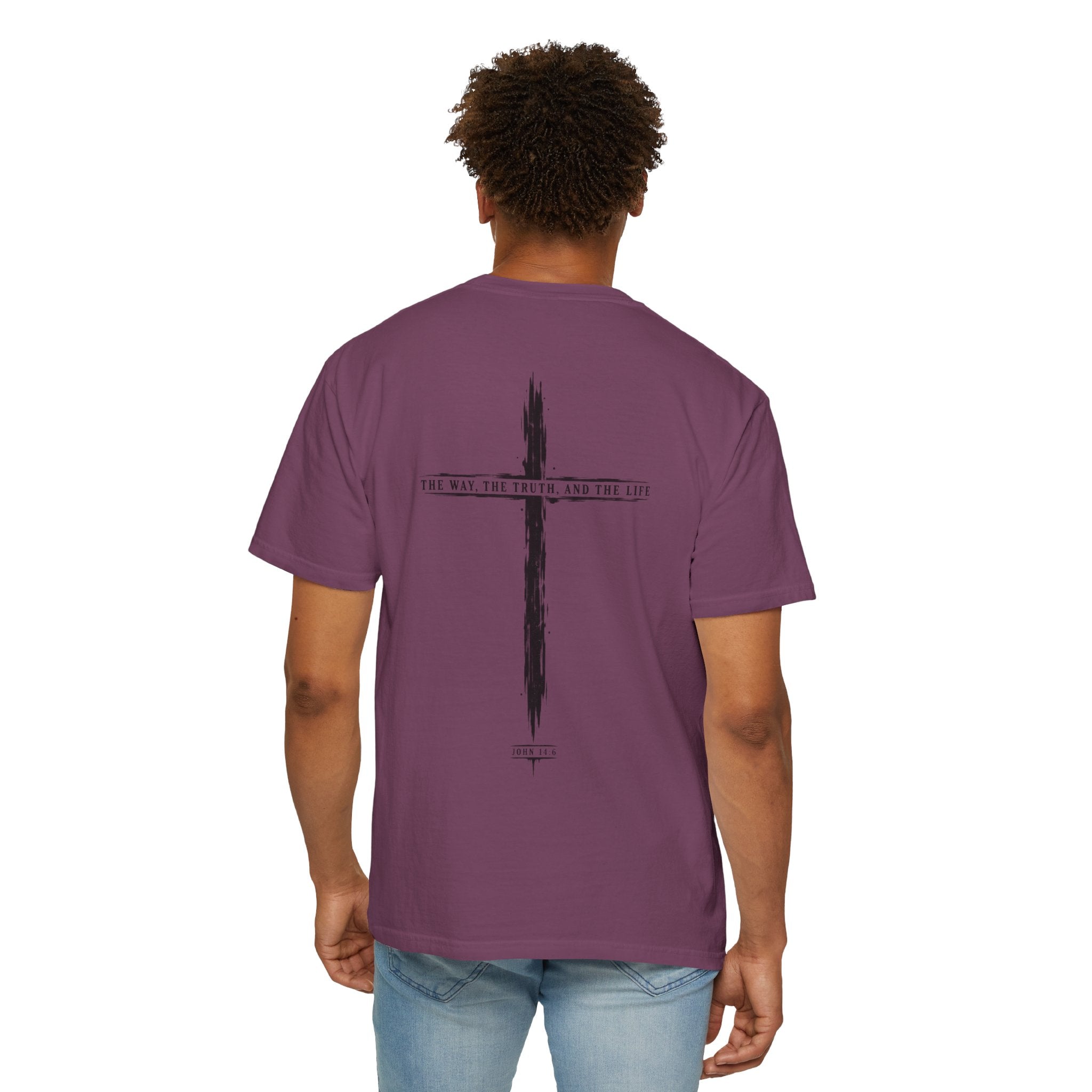 Christian Cross T-Shirt — 'The Way, The Truth, The Life' Religious Tee