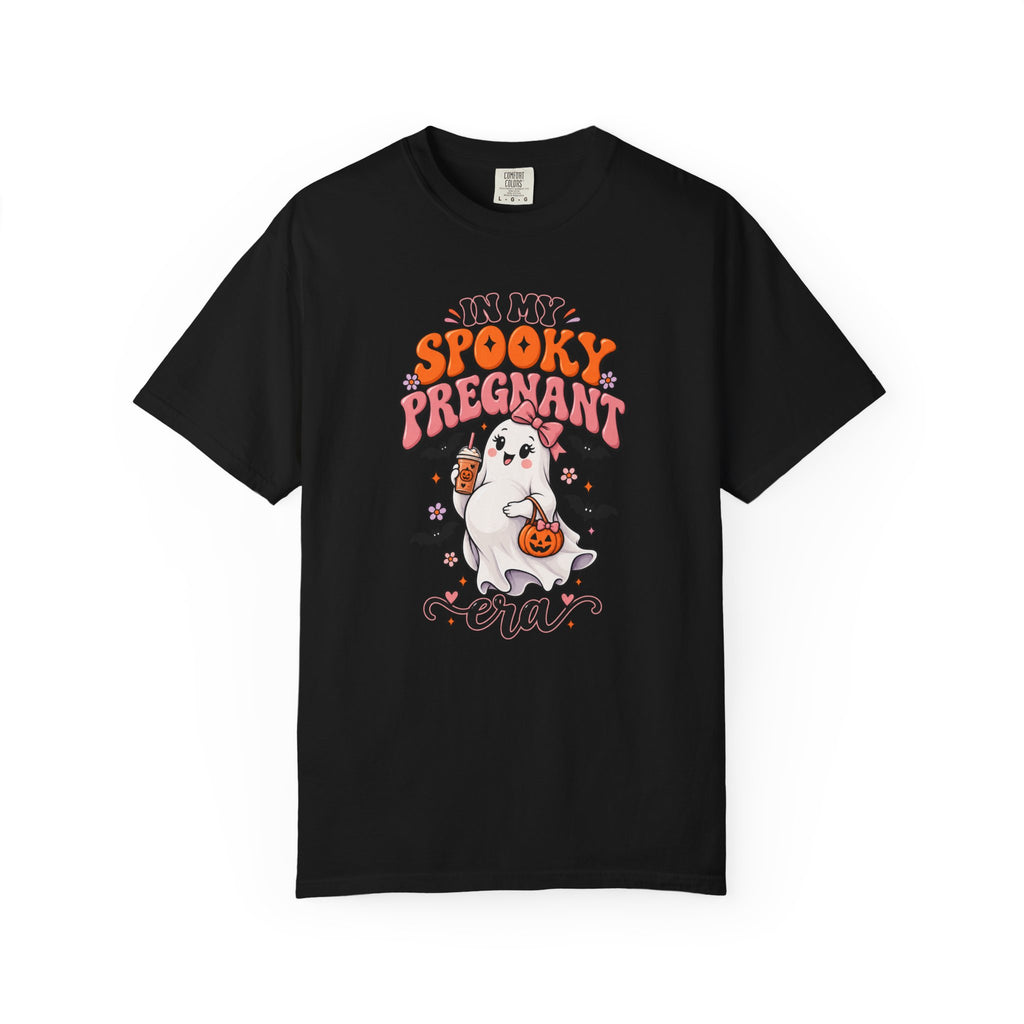 Pregnant Halloween T-Shirt — "In My Spooky Pregnant Era" Cute Ghost Maternity Tee