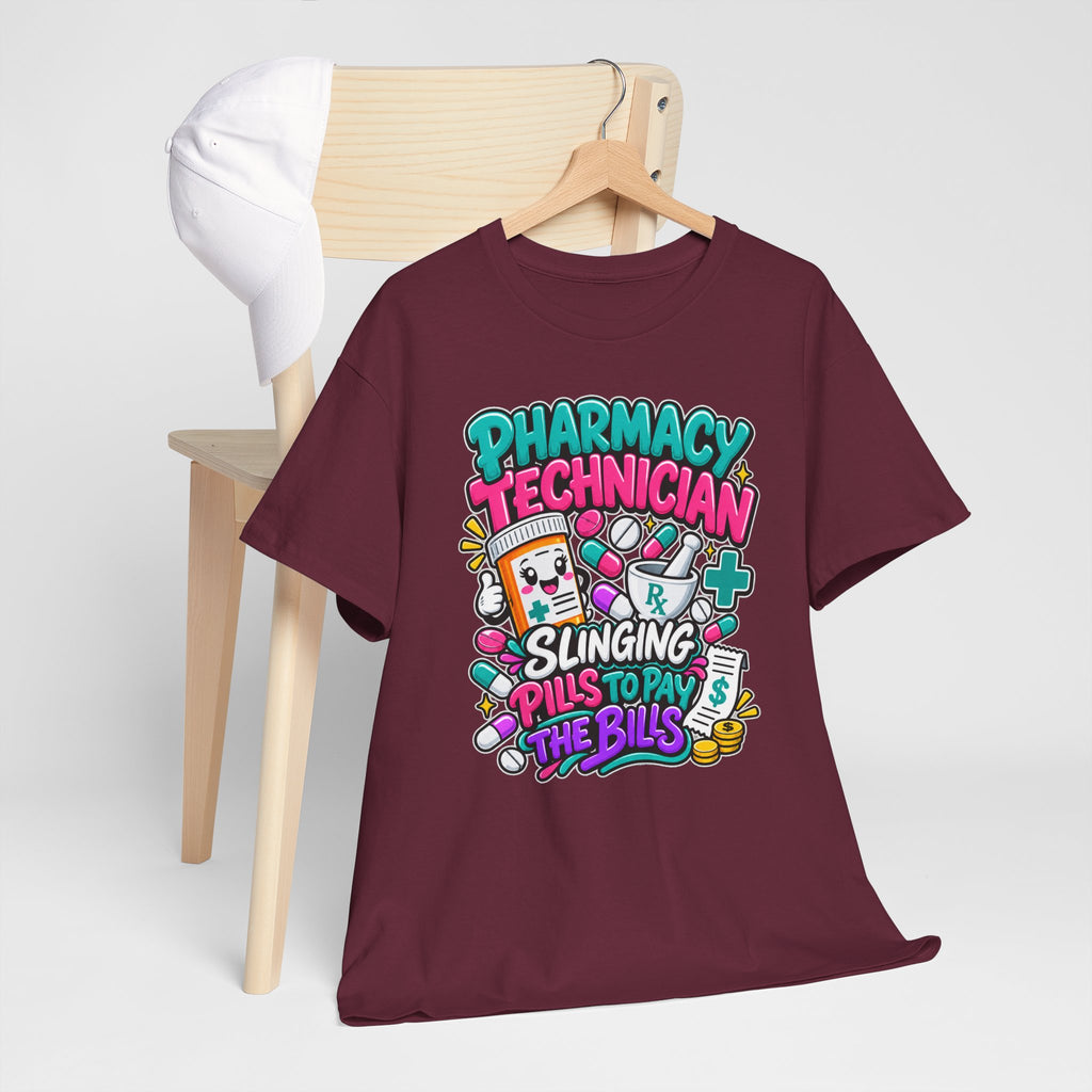 Pharmacy Technician T‑Shirt — "Slinging Pills to Pay the Bills" Graphic Tee