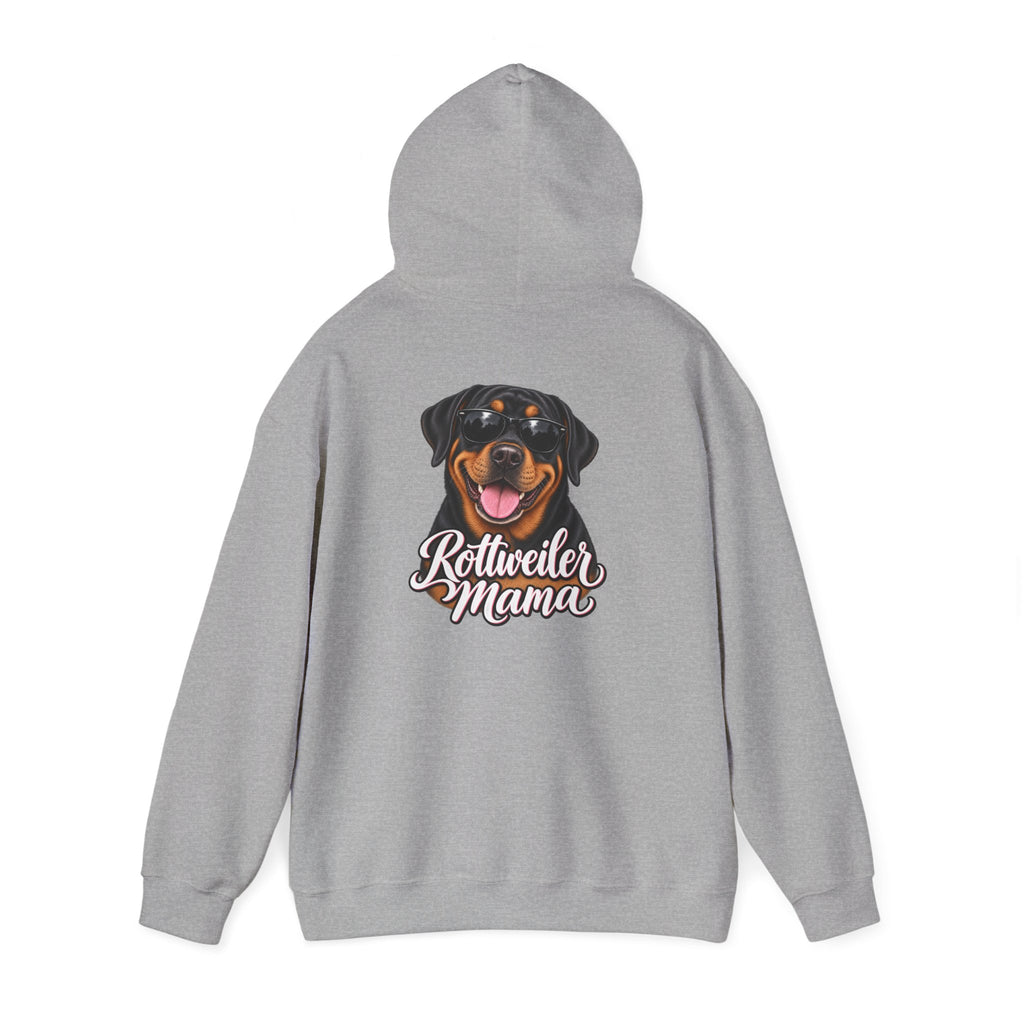 Rottweiler Mama Hoodie — Cute Rottie Portrait Pullover for Dog Moms
