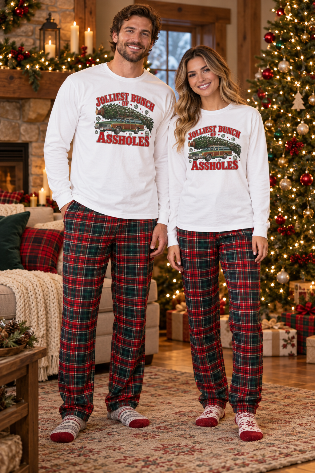 Jolliest Bunch of Assholes Christmas Long Sleeve Tee