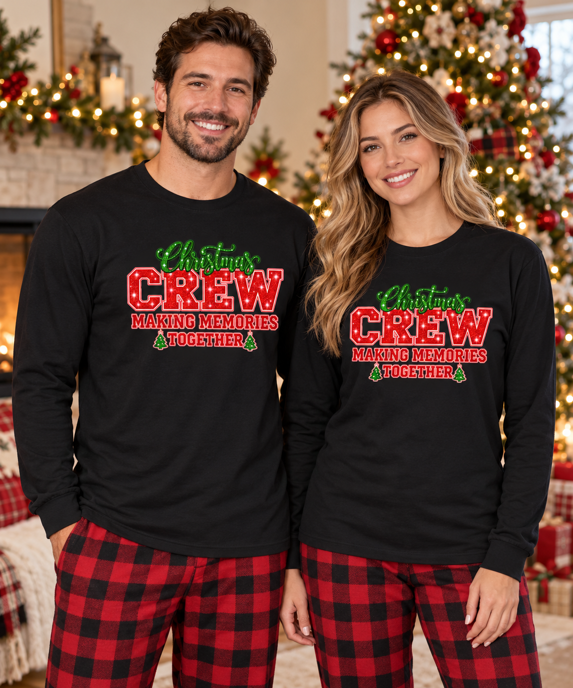 Christmas Crew Making Memories Together Long Sleeve Tee