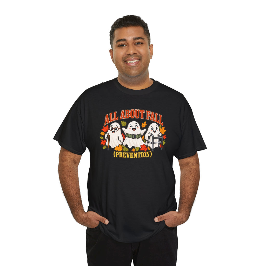 All About Fall (Prevention) Ghost Tee — Cute Halloween Autumn T-Shirt