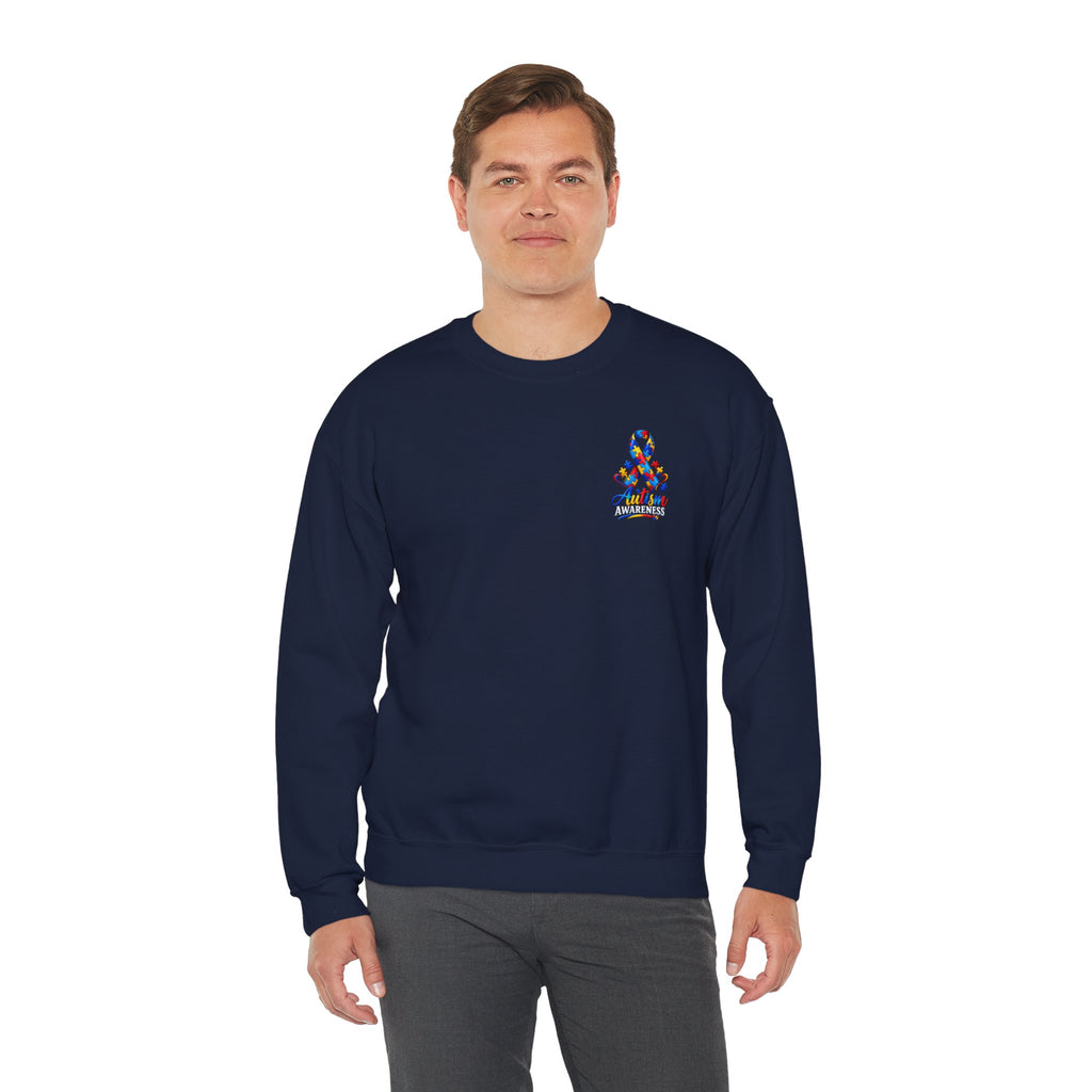 Autism Awareness Ribbon Crewneck Sweatshirt