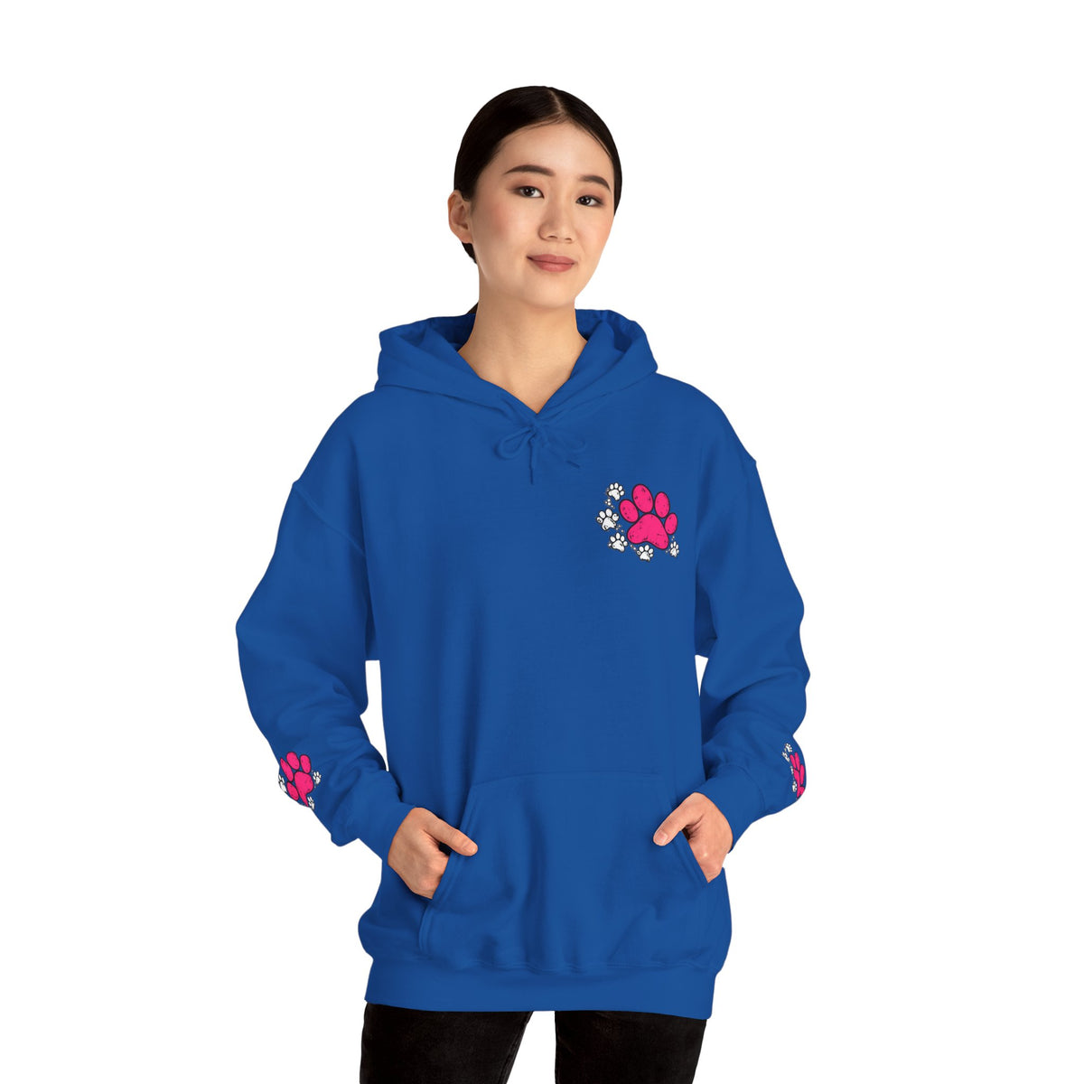 My Shadow Has Four Legs and a Tail Paw Print Hoodie