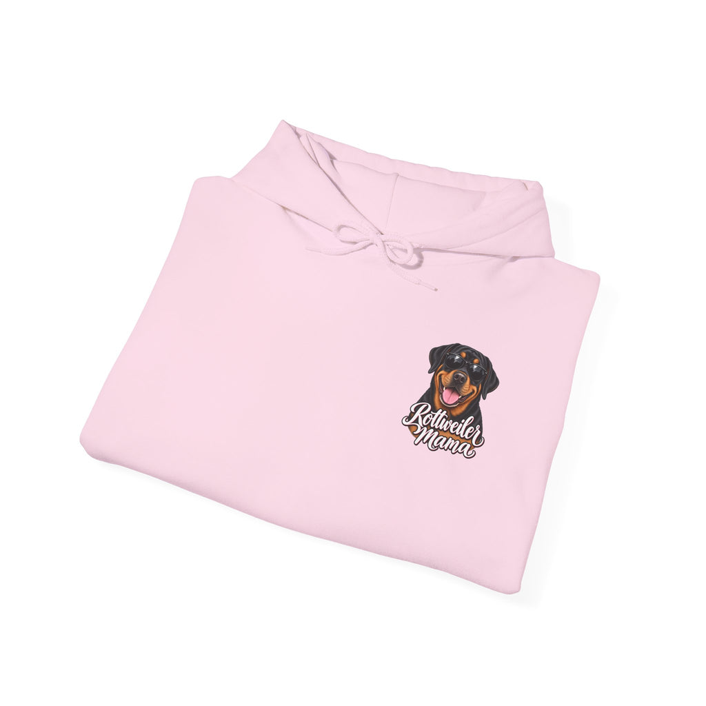 Rottweiler Mama Hoodie — Cute Rottie Portrait Pullover for Dog Moms