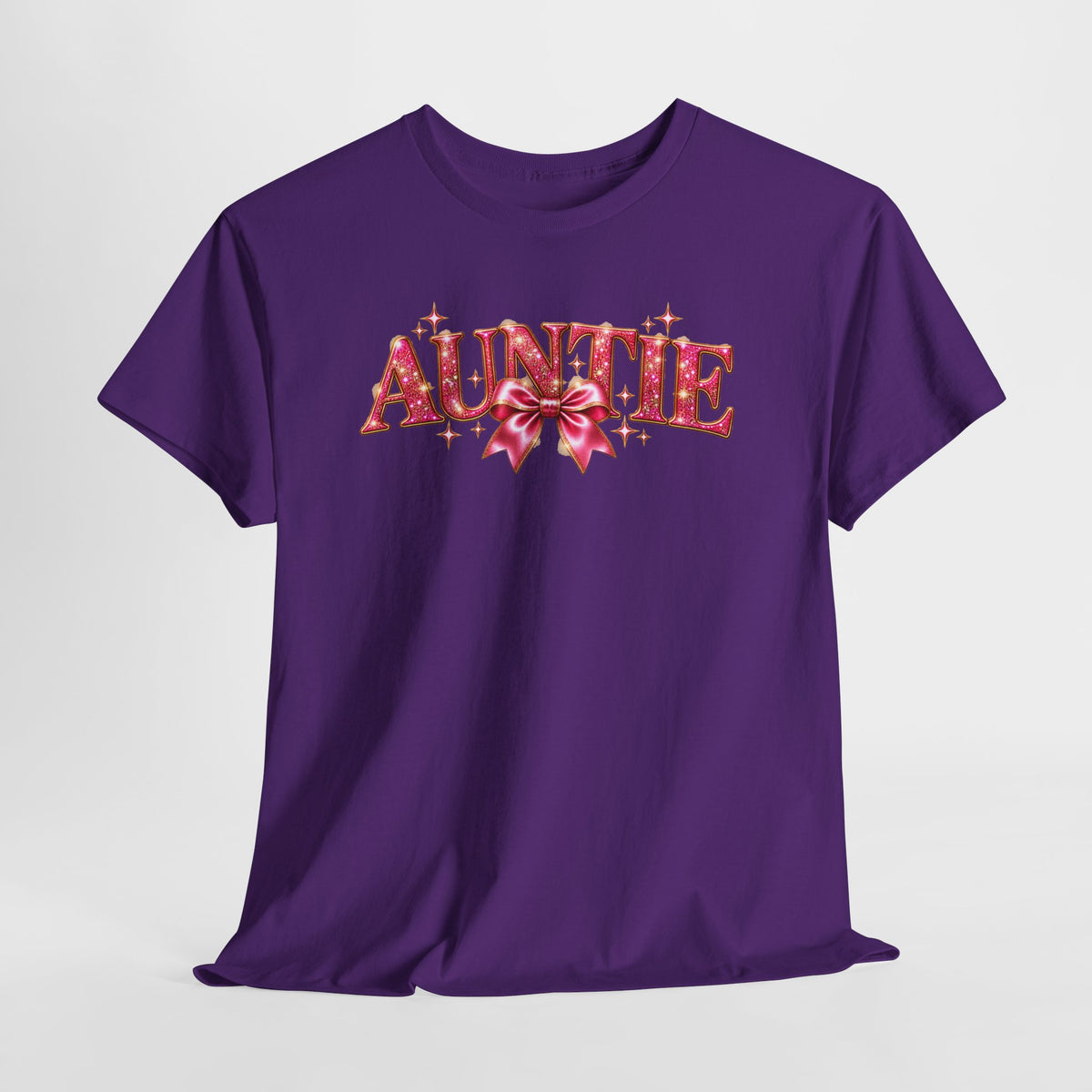 Auntie Graphic T-Shirt | Pink Bow Design