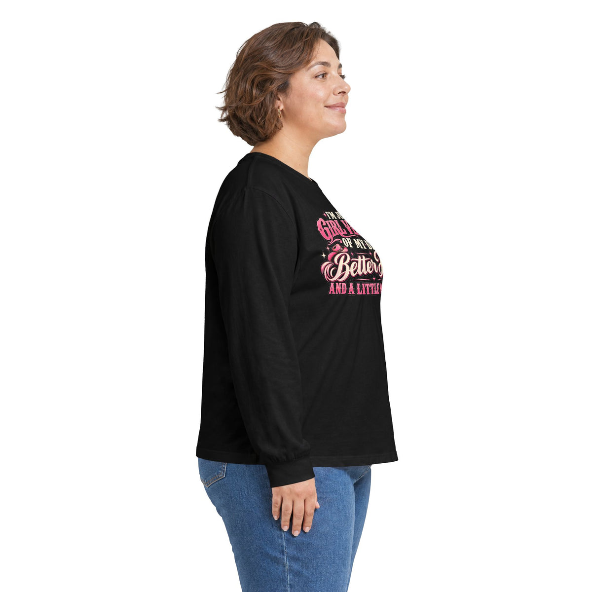 Long Sleeve Tee — "I'm Just the Girl Version of My Dad" Graphic