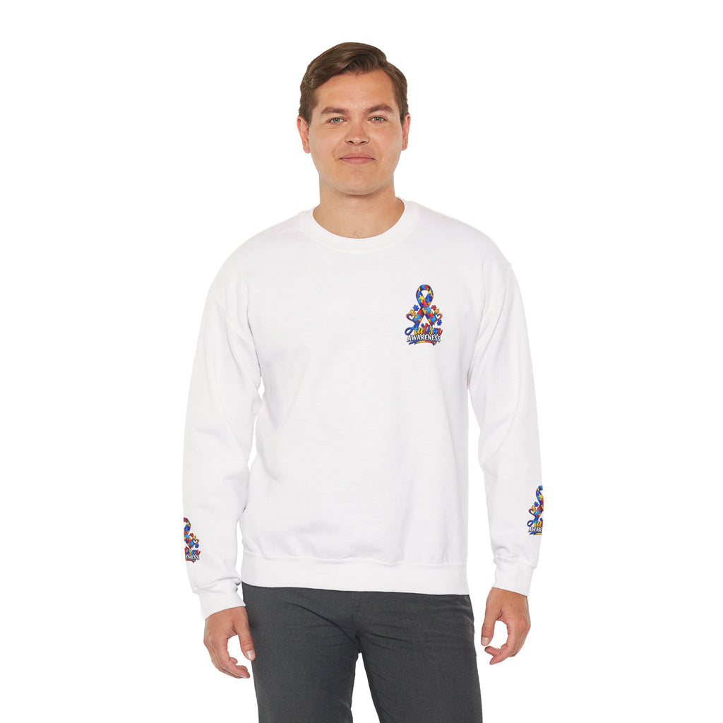 Autism Awareness Crewneck Sweatshirt — Color Outside the Lines Design