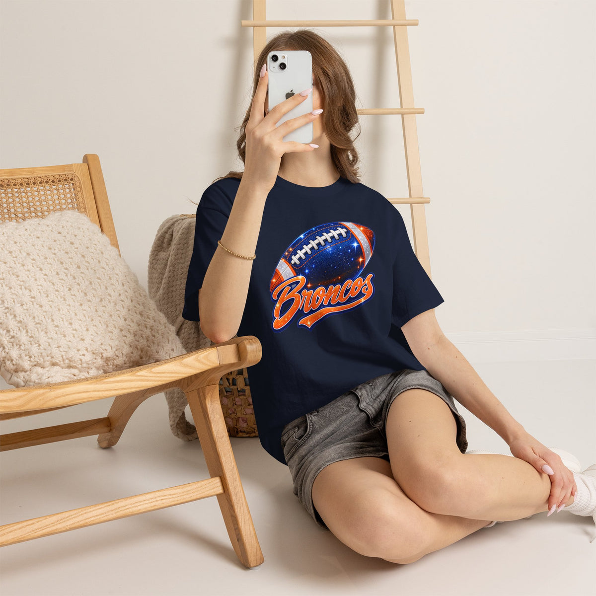 Broncos Football T-Shirt — Galaxy Football Graphic Tee