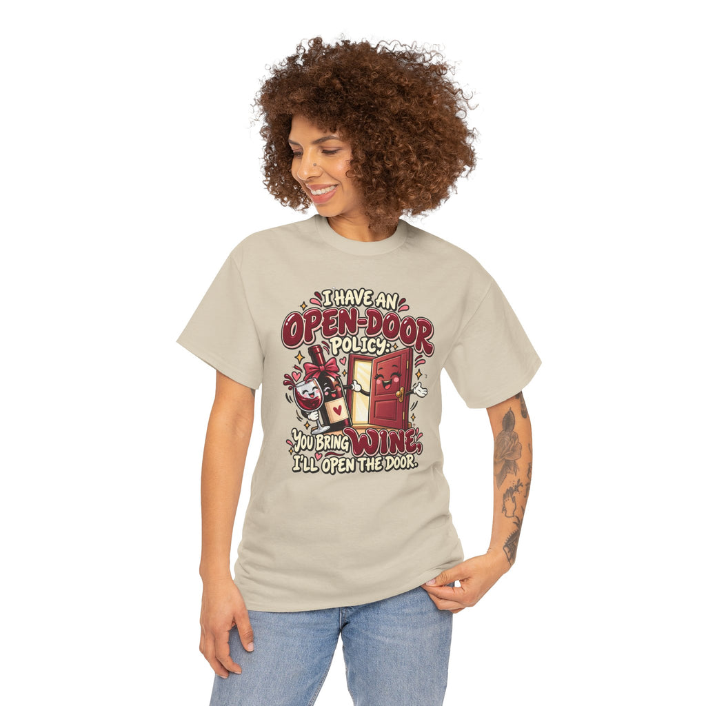 Open-Door Policy Wine Lover T-Shirt