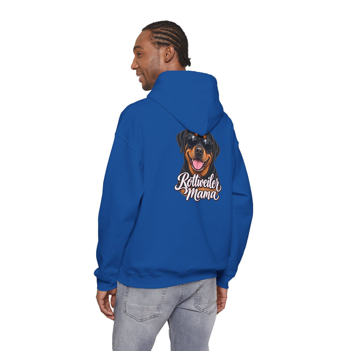 Rottweiler Mama Hoodie — Cute Rottie Portrait Pullover for Dog Moms