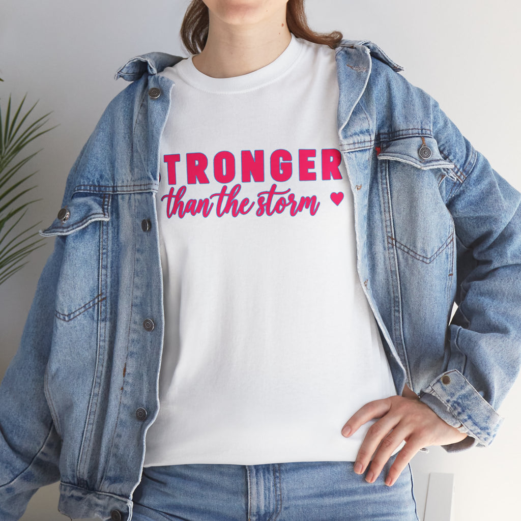 Stronger Than the Storm Tee - Inspirational Women's Resilience T-Shirt