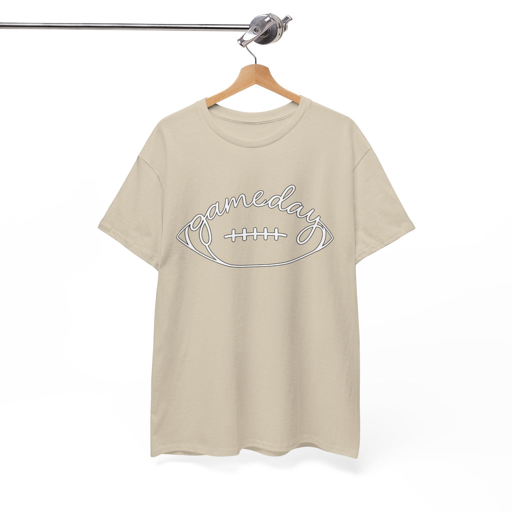 Gameday Football Tee — 'gameday' Script Football Graphic T-Shirt