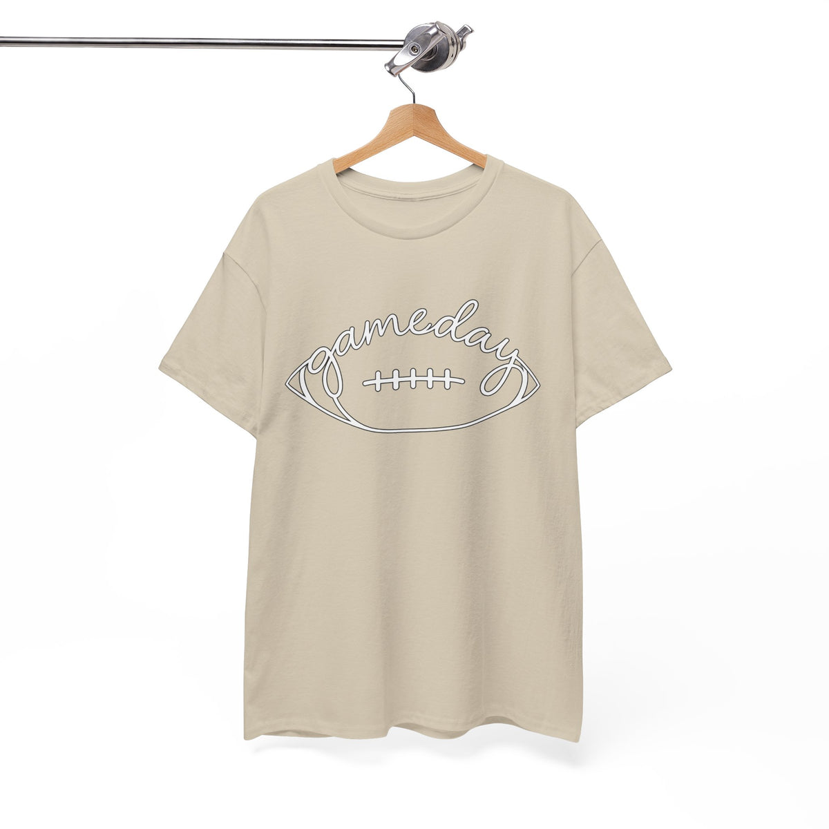 Gameday Football Tee — 'gameday' Script Football Graphic T-Shirt