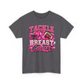 T-Shirt — "Tackle Breast Cancer" Pink Football Awareness Tee