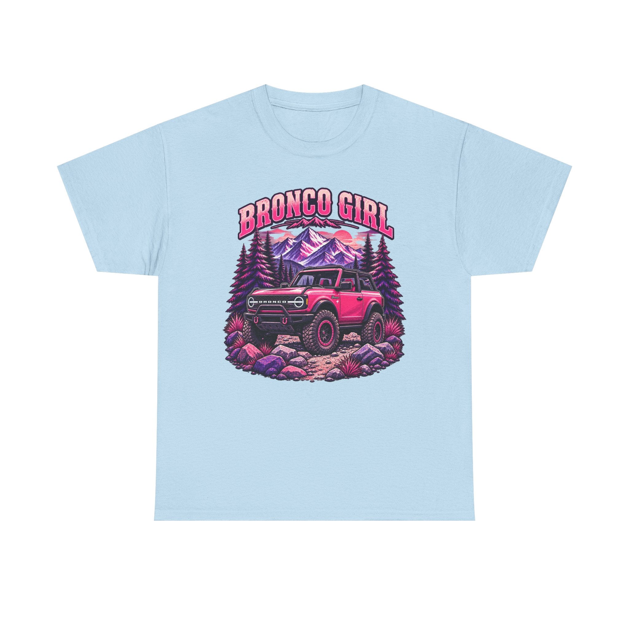 Bronco Girl T-Shirt – Pink Off-Road Truck Graphic Tee
