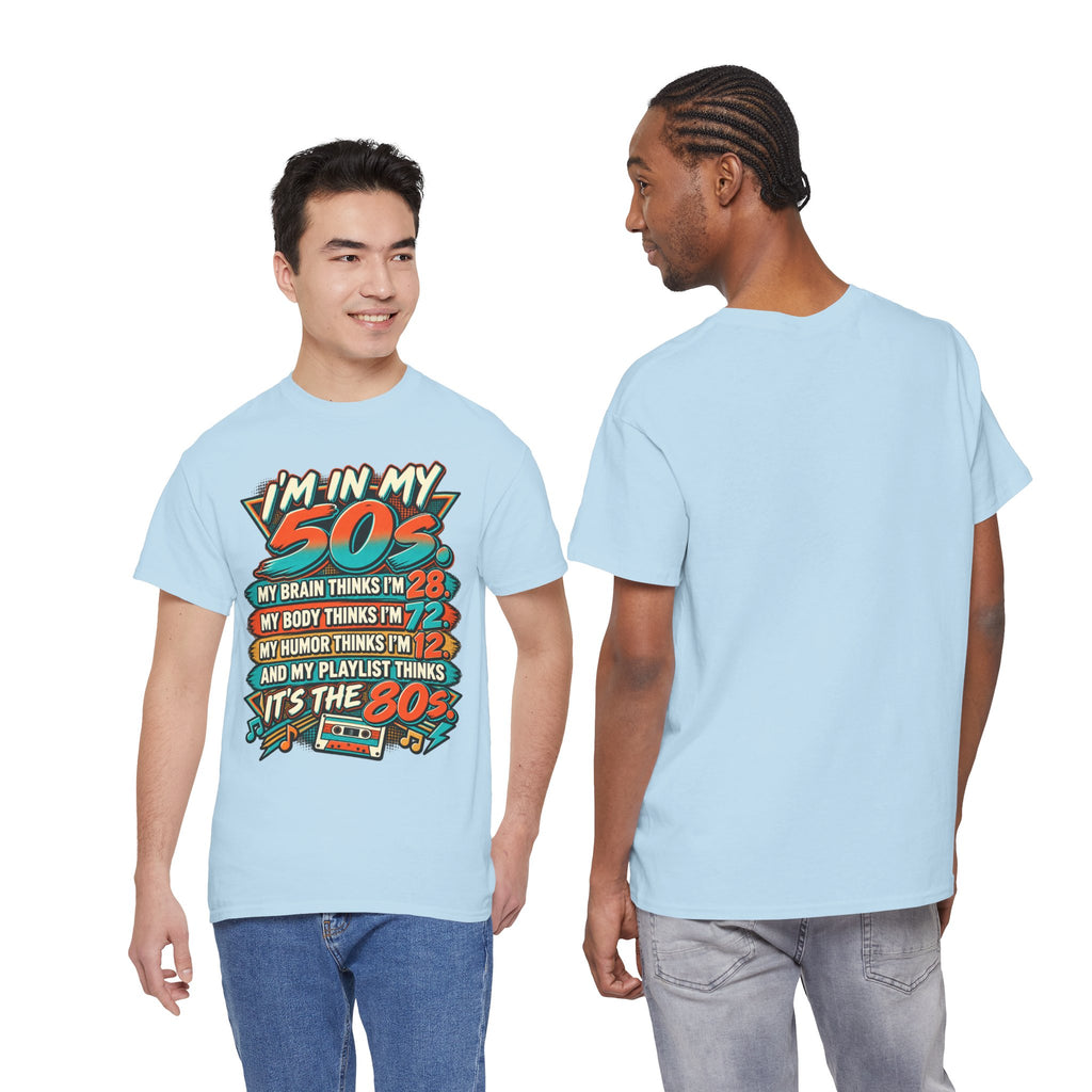 Retro 50s Birthday T‑Shirt — "I'm in My 50s" 80s Playlist Cassette Tee