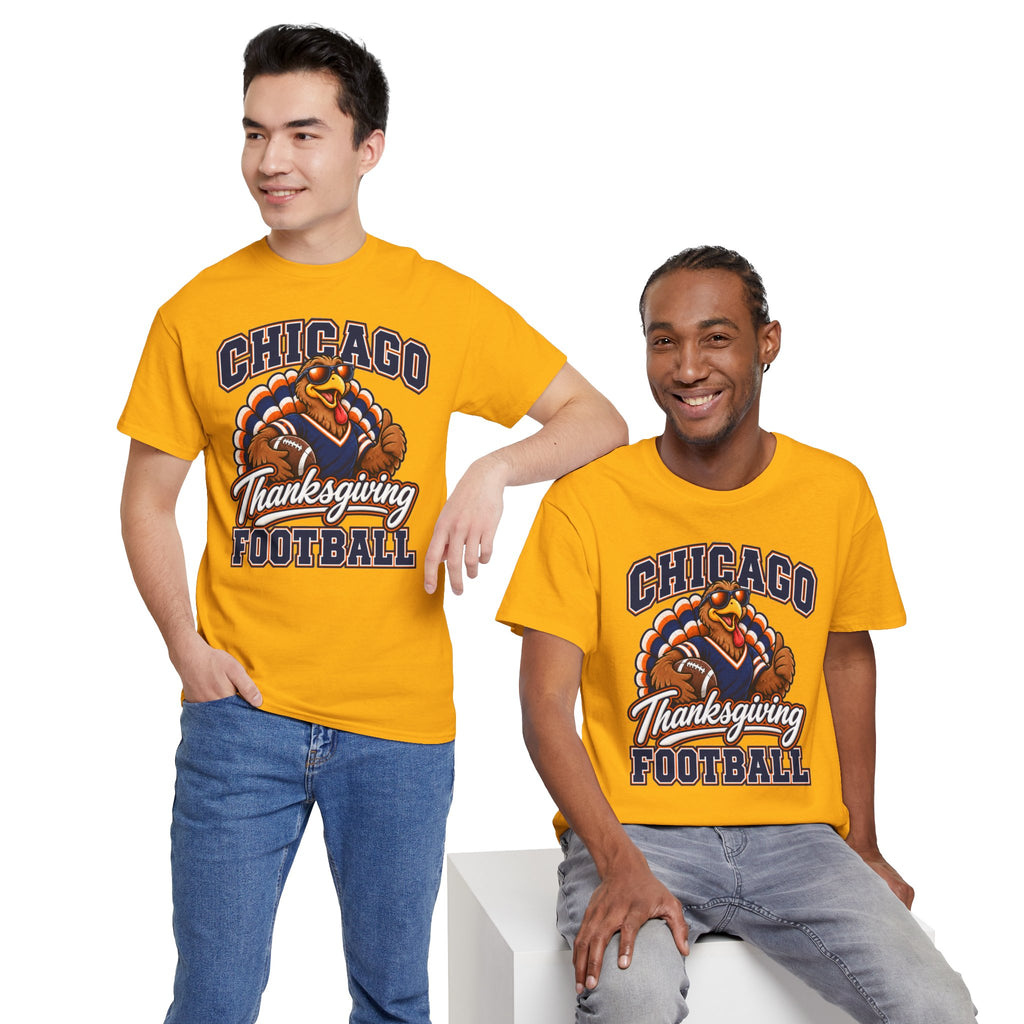 Chicago Thanksgiving Football T-Shirt — Turkey Mascot Game Day Tee