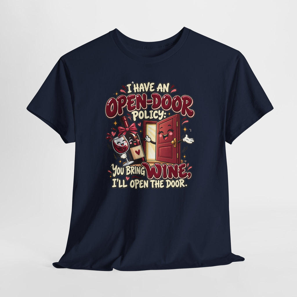 Open-Door Policy Wine Lover T-Shirt