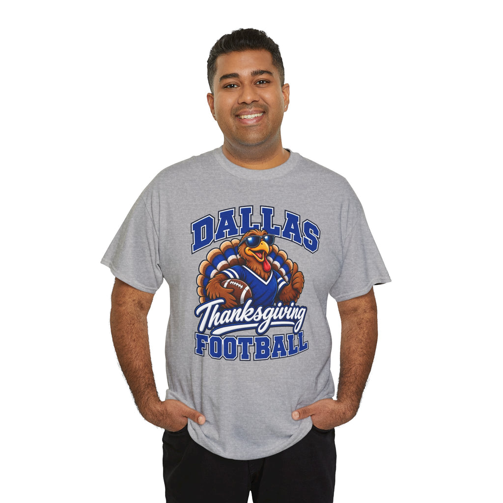 Dallas Thanksgiving Football T-Shirt — Turkey Mascot Game Day Tee