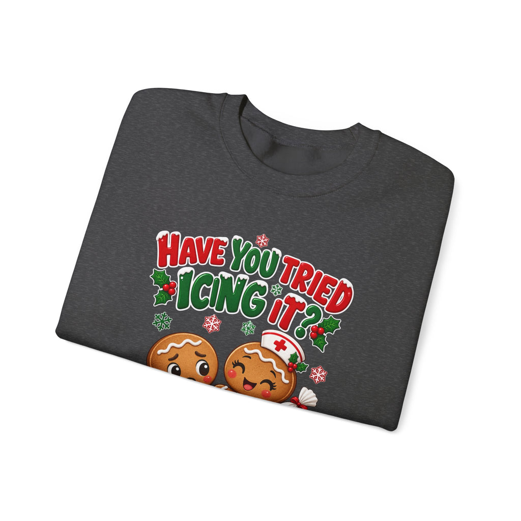 Have You Tried Icing It? Gingerbread Couple Christmas Sweatshirt