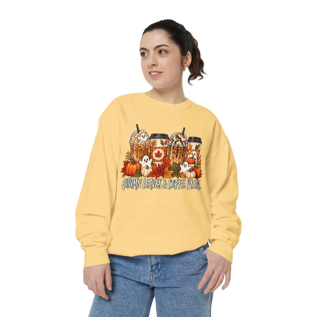 Pumpkin Spice Coffee Sweatshirt — Fall Coffee Lover Graphic Sweatshirt